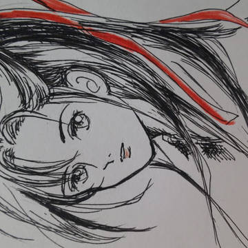 初めて描いた。魏嬰(ボールペン使用)