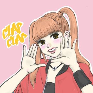 落書き　CLAP_CLAP　ミイヒちゃん
