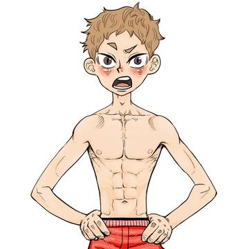 Shirtless Yaku