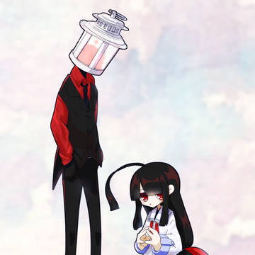 異形頭×女の子