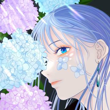 紫陽花に口づけを