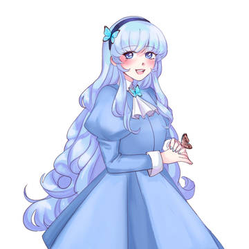青いお嬢さん