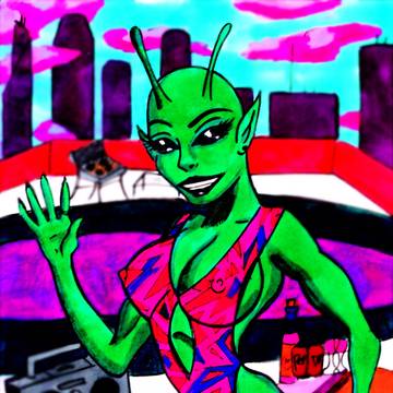 alien girl summer