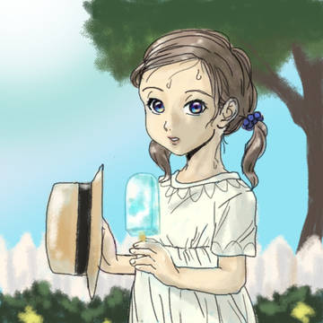 夏、女の子