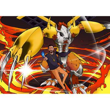 wargreymon on fire