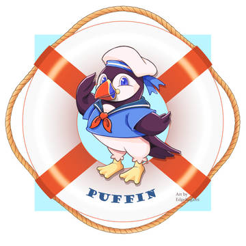 ツノメドリの船員