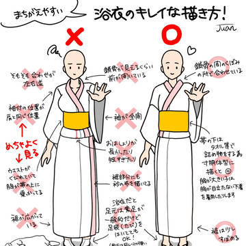 浴衣の綺麗な描き方
