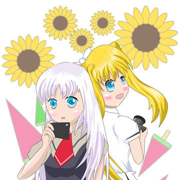 サマポケとAIRのクロスオーバーイラスト