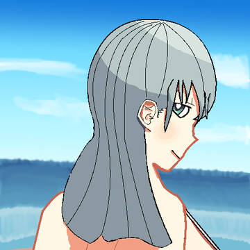 Shikibe Mayu at the Beach