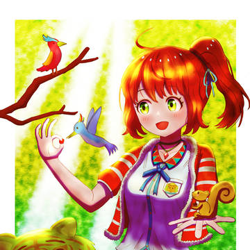 動物と心を通わせる少女