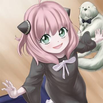 ソファーで綱渡りするアーニャ