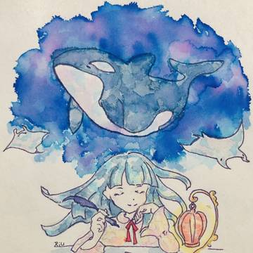 水彩初めました