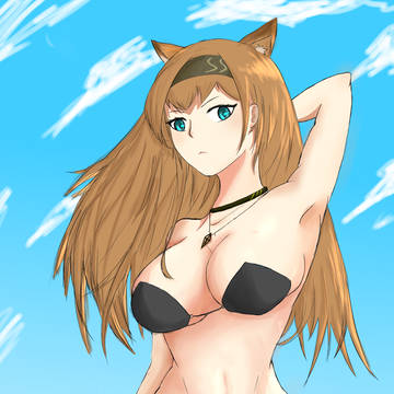 泳装的号角队长
