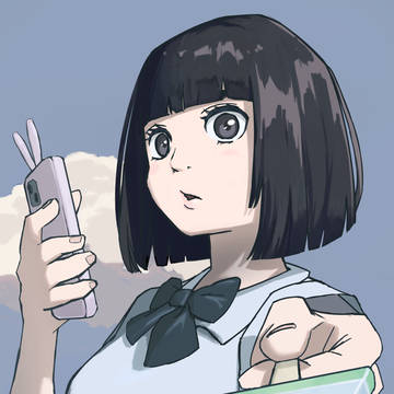 食べかけのスイカバーを一口くれるJK