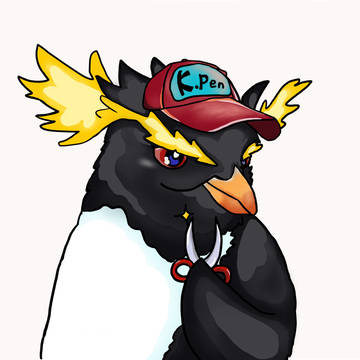 切り抜くペンギンさん