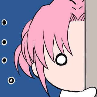 ピンクのかみのきままな子スタンプ