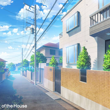 in front of the house
