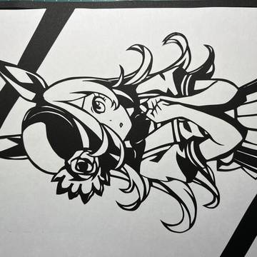 【切り絵】ライスシャワー