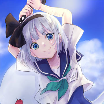スイカ斬ります!セーラースク水妖夢ちゃん!