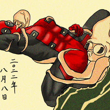 タコに襲われるデプ
