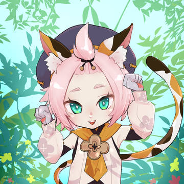 にゃんこポーズしてディオナちゃん！
