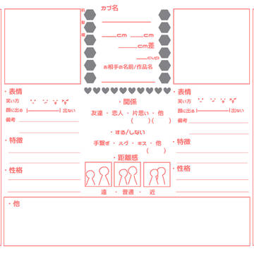 夢女向け自カプ説明用テンプレ