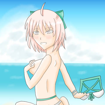 水着が取れた沖田さん