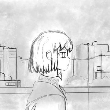 Lain on bridge