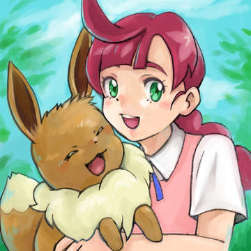 コハルとイーブイ