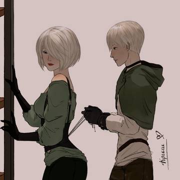 Corset lacing/unlacing but 9S2B