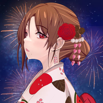 Girl Wearing Kimono