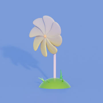 windmill within the summer