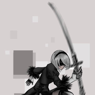 戦闘中の2B