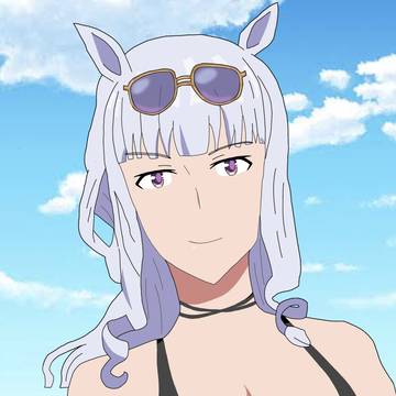 新衣装ゴルシをウマ娘のアニメ風にした。