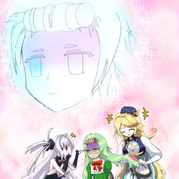 エレナとルカに着せ替え人形にされるチュリン