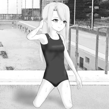 イリヤちゃん、夏休みの水泳教室にて