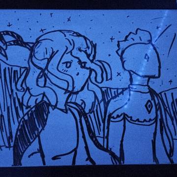 little sketch in white board