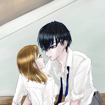 高校生(黒髪男子×茶髪女子)