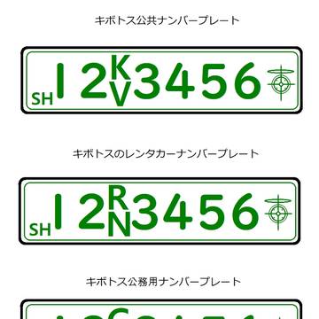 キボトス 自動車 ナンバープレート
