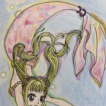 るちあ　ヒッポ　色鉛筆画