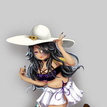 Shar In her Beach attire