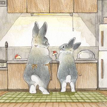 🌕お盆うさぎさん🐰おしまい