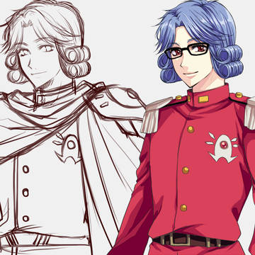 アバン先生(赤白) 初描き練習