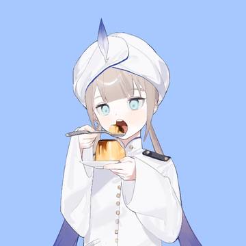 プリンを食べるネモ