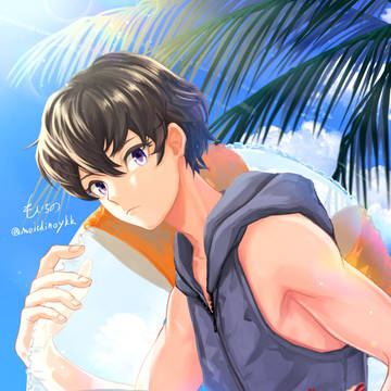 夏と浮き輪と少年