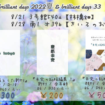 ブリデ2022/08/21 インテ大阪サンプル&お品書き