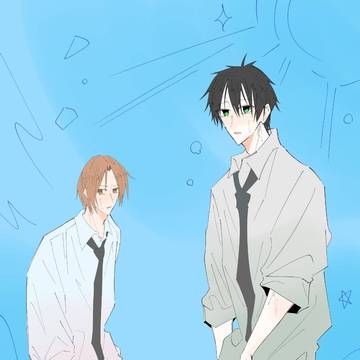 夏仕様の朱雀さんと霞くん