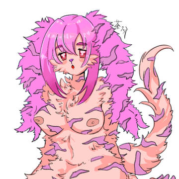 オリジナルケモノ女の子のラクガキ