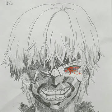 kaneki ken pencil drawing