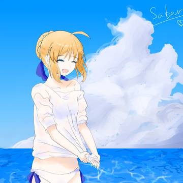 夏日海边saber